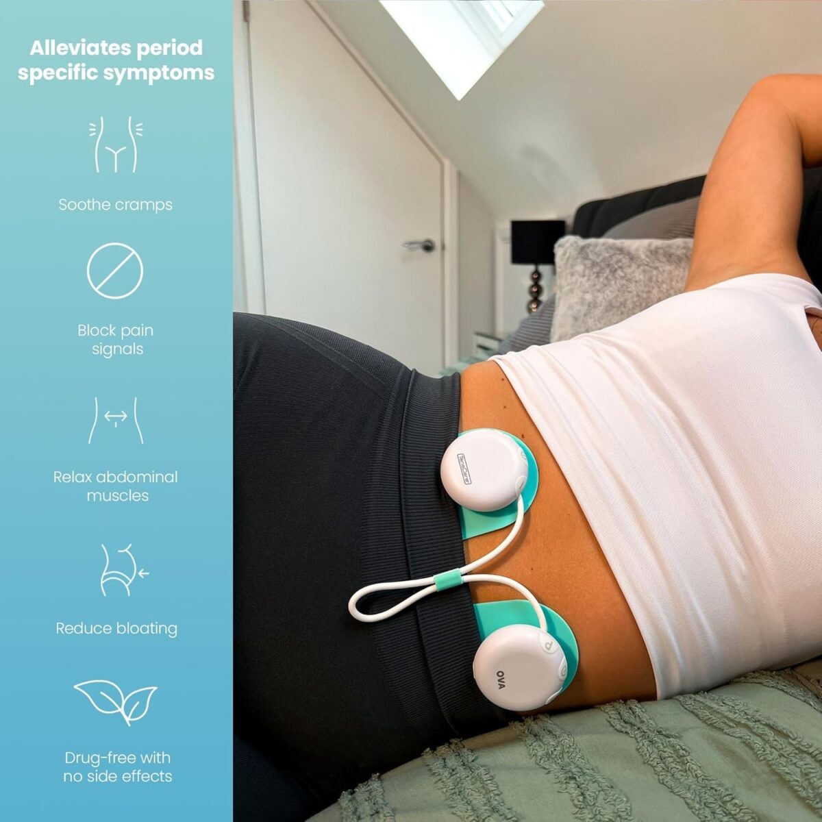 Šildantis TENS elektrostimuliatorius menstruacijų skausmams TensCare OVA 3-2