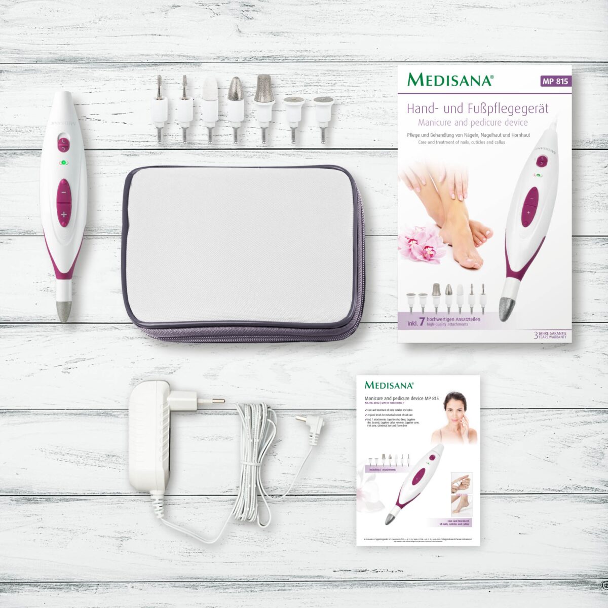 Elektrinis manikiūro ir pedikiūro rinkinys Medisana MP 815-4