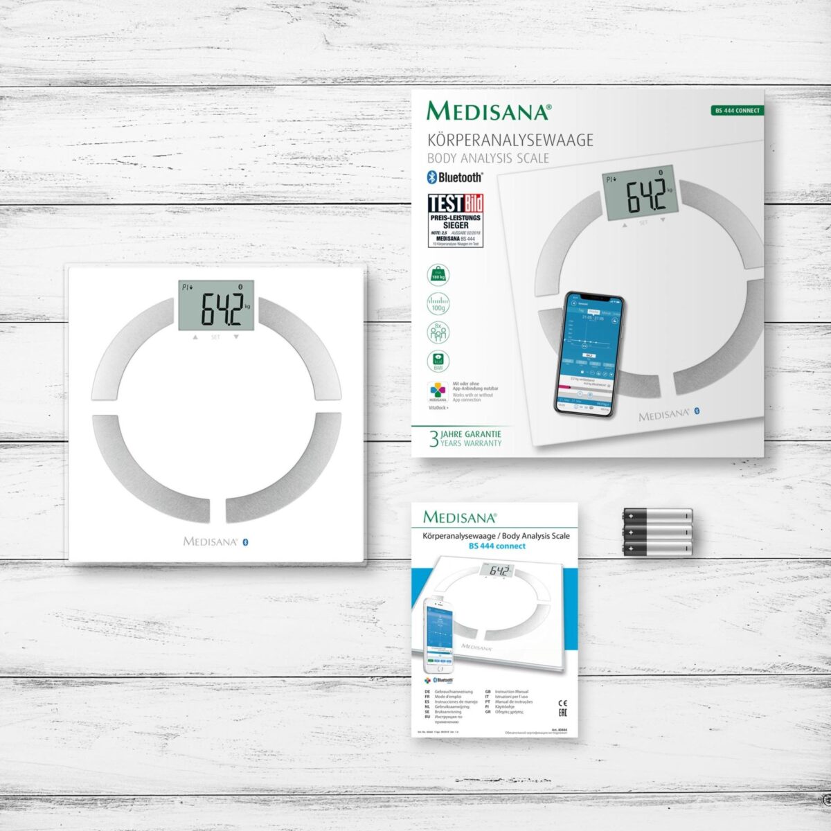 Daugiafunkcinės svarstyklės su kūno analize Medisana BS 444 Connect-7