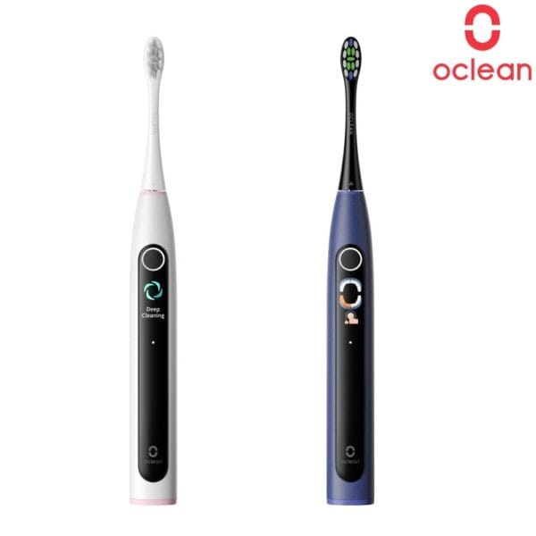 Elektrinių dantų šepetėlių rinkinys Oclean X Lite Duo Set (tamsiai mėlyna + pilka)