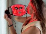 LED ir artimosios infraraudonųjų spindulių šviesos LED veido kaukė Lunni (juoda)-6