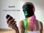 LED ir artimosios infraraudonųjų spindulių šviesos LED veido kaukė Lunni (juoda)-7