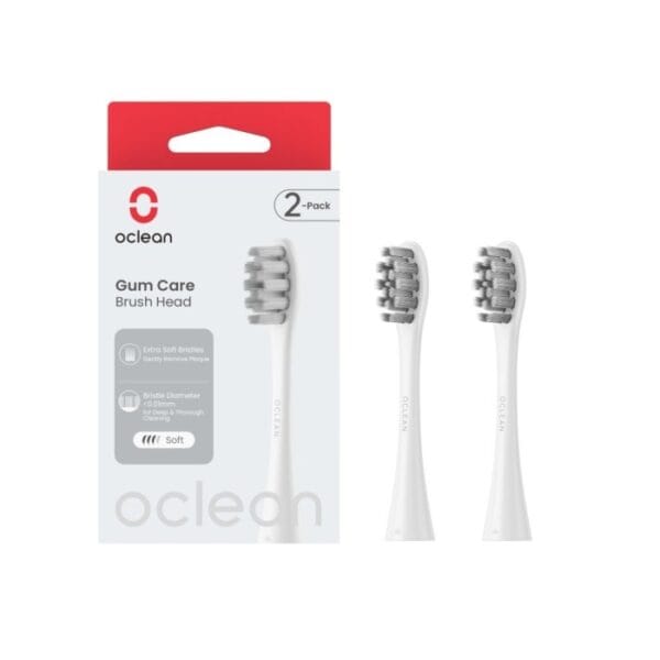 Pakaitinės galvutės Oclean šepetėliams Gum care (2vnt.) (baltos)