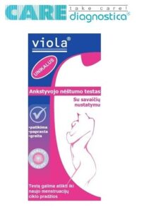 Ankstyvasis nėštumo testas su savaičių nustatymu CARE Diagnostica VIOLA
