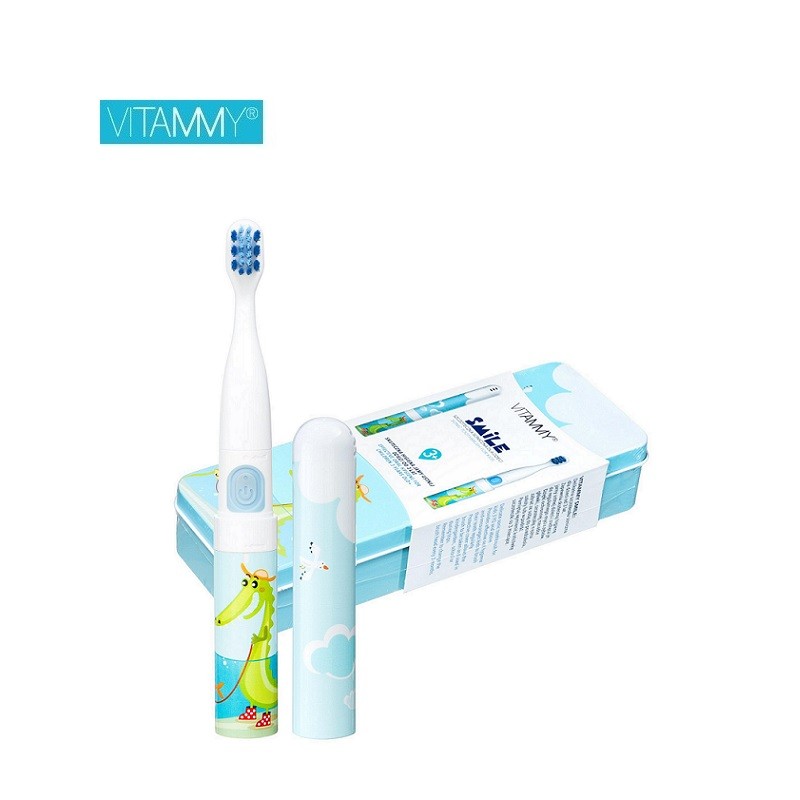Elektrinis dantų šepetėlis vaikams VITAMMY Smile (krokodilas)