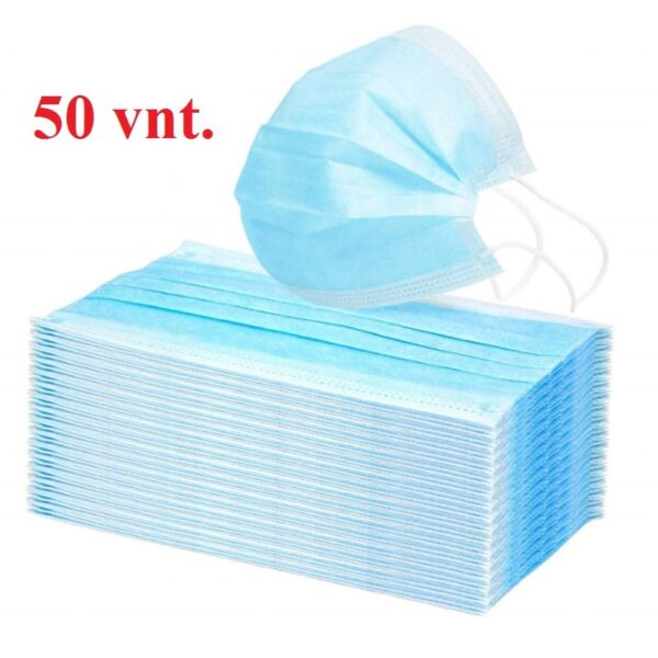 Medicininės apsauginės veido kaukės, 50 vnt.