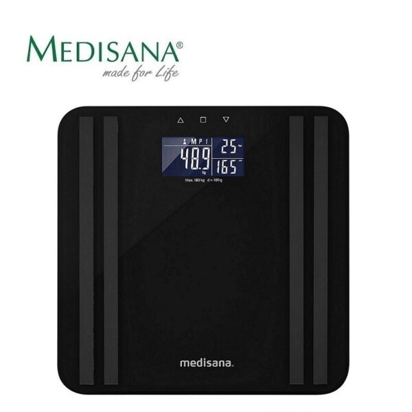 Kūno masę analizuojančios svarstyklės Medisana BS 465 Black