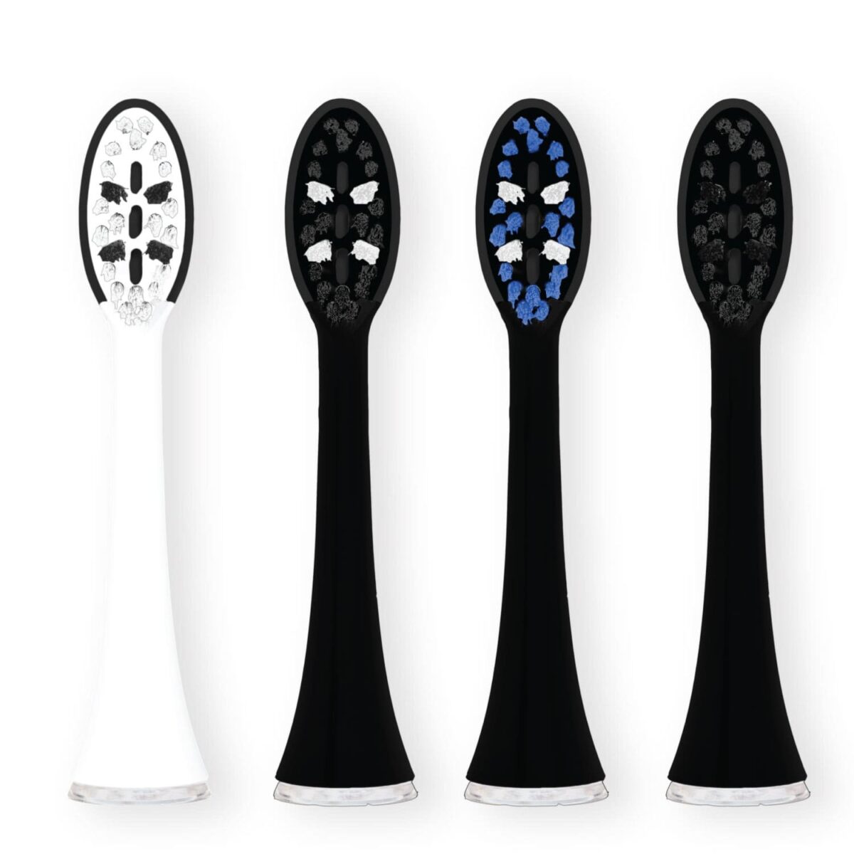 Antgaliai dantų šepetėliams VITAMMY Onyx, Pearl+ Noire, Aurum (4 vnt.)-1