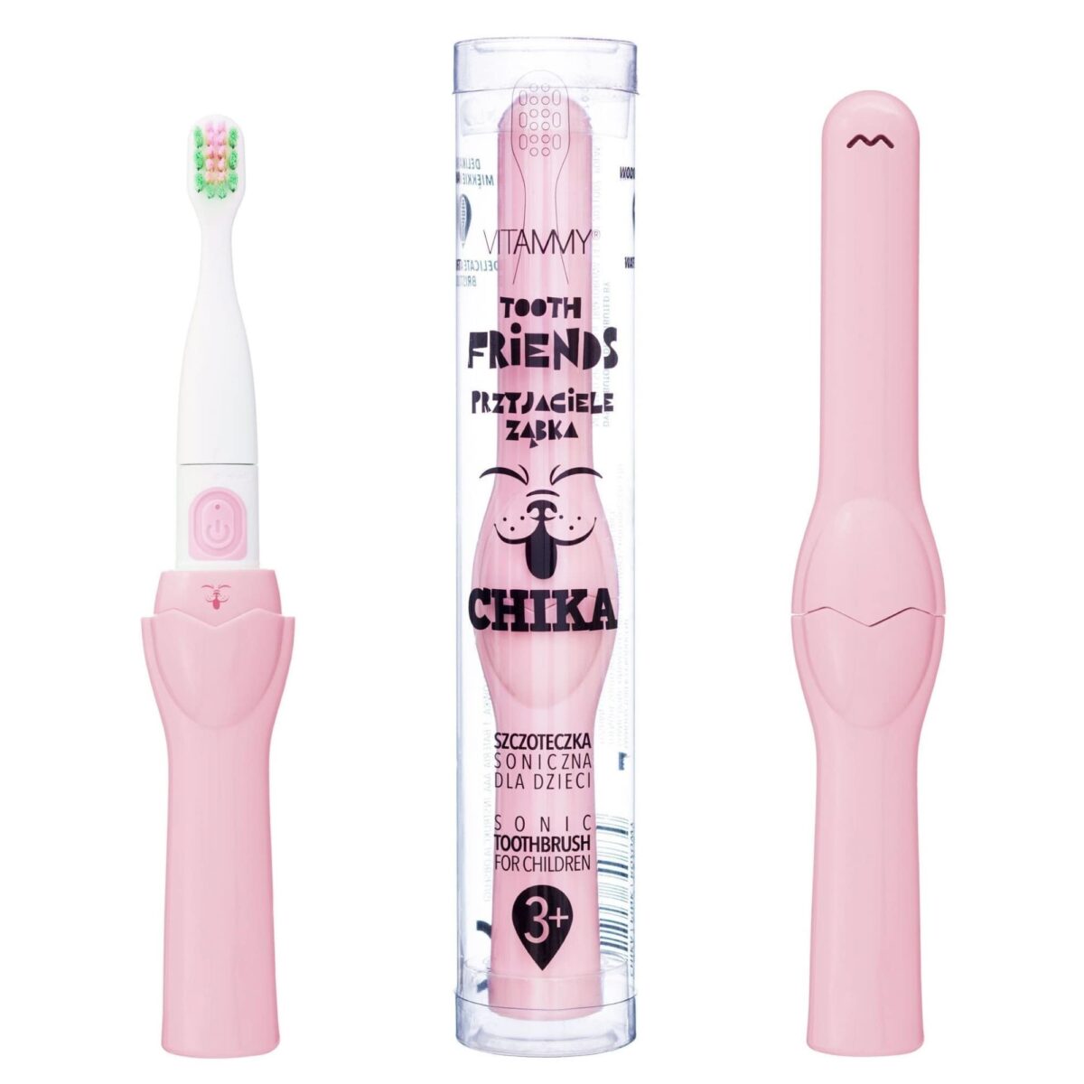 Elektrinis dantų šepetėlis vaikams VITAMMY Tooth Friends Chika (3+)-2