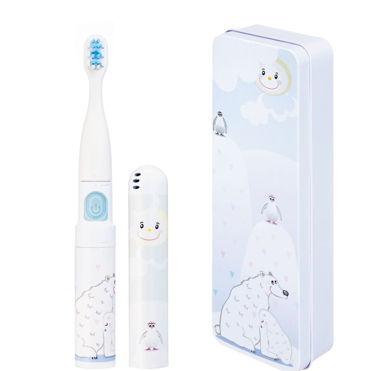 Elektrinis dantų šepetėlis vaikams VITAMMY Smile (baltasis lokys)-1