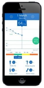 Kūno masę analizuojančios svarstyklės su Bluetooth funkcija Medisana BS 440 Connect-1
