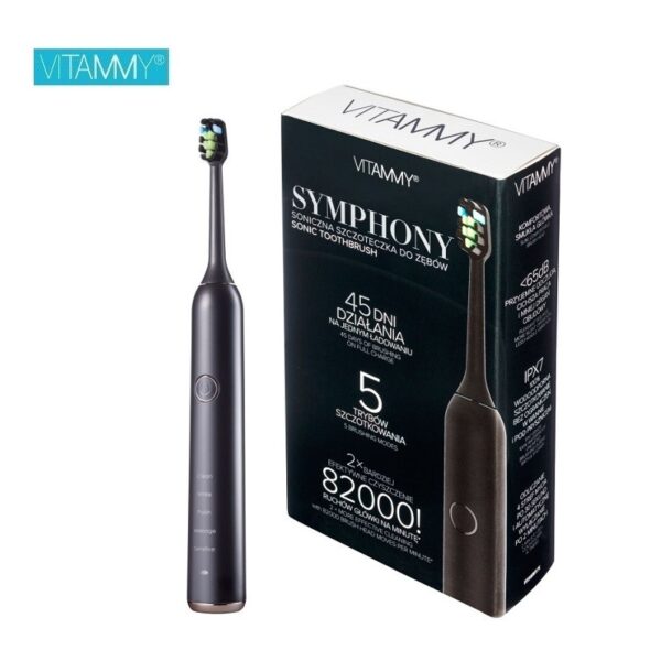 Elektrinis dantų šepetėlis VITAMMY Symphony Black