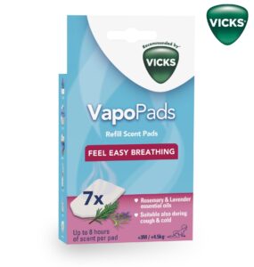 Aromatiniai lapeliai VICKS VapoPads rozmarino ir levandų kvapo (7vnt.)