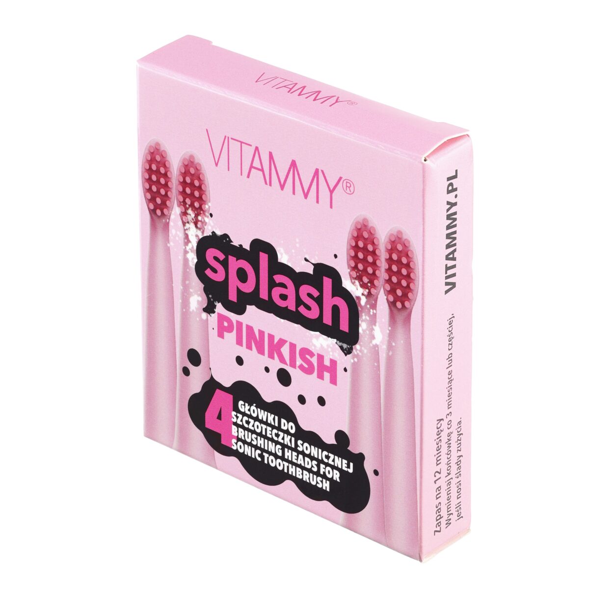 Antgaliai dantų šepetėliui VITAMMY Splash (rožinė)-1