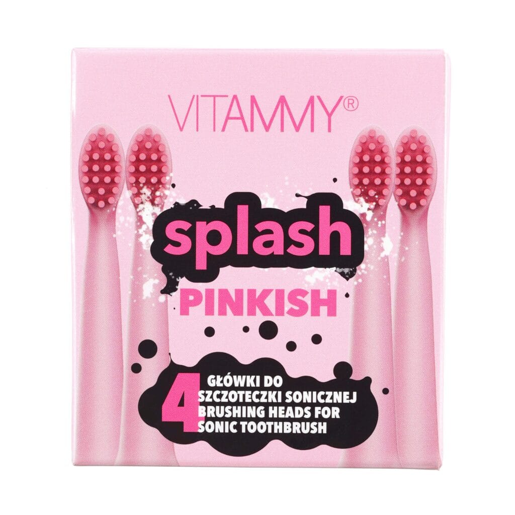 Antgaliai dantų šepetėliui VITAMMY Splash (rožinė)