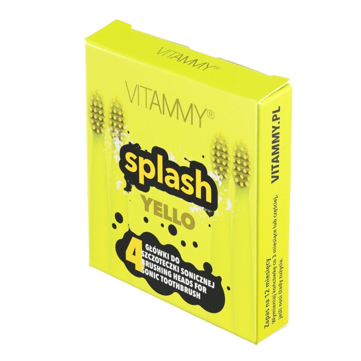 Antgaliai dantų šepetėliui VITAMMY Splash (geltona)-1