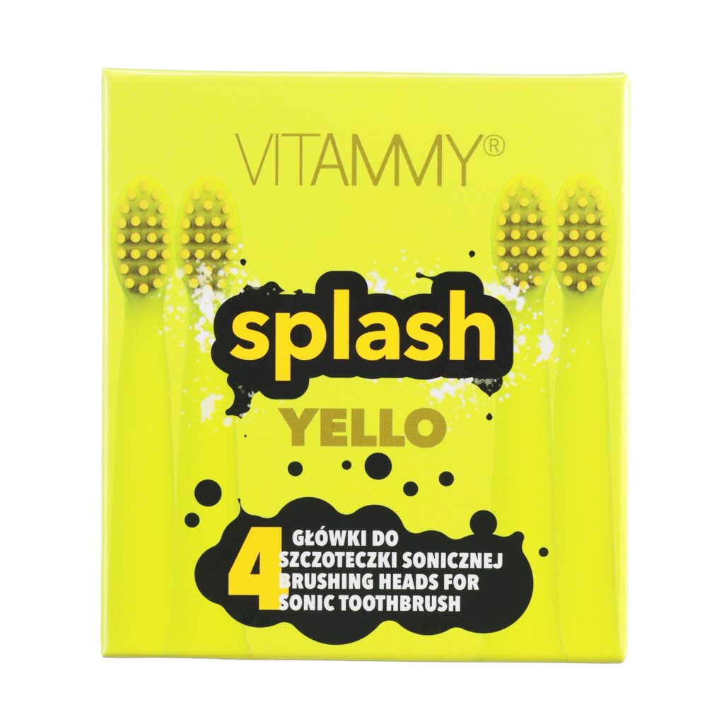 Antgaliai dantų šepetėliui VITAMMY Splash (geltona)