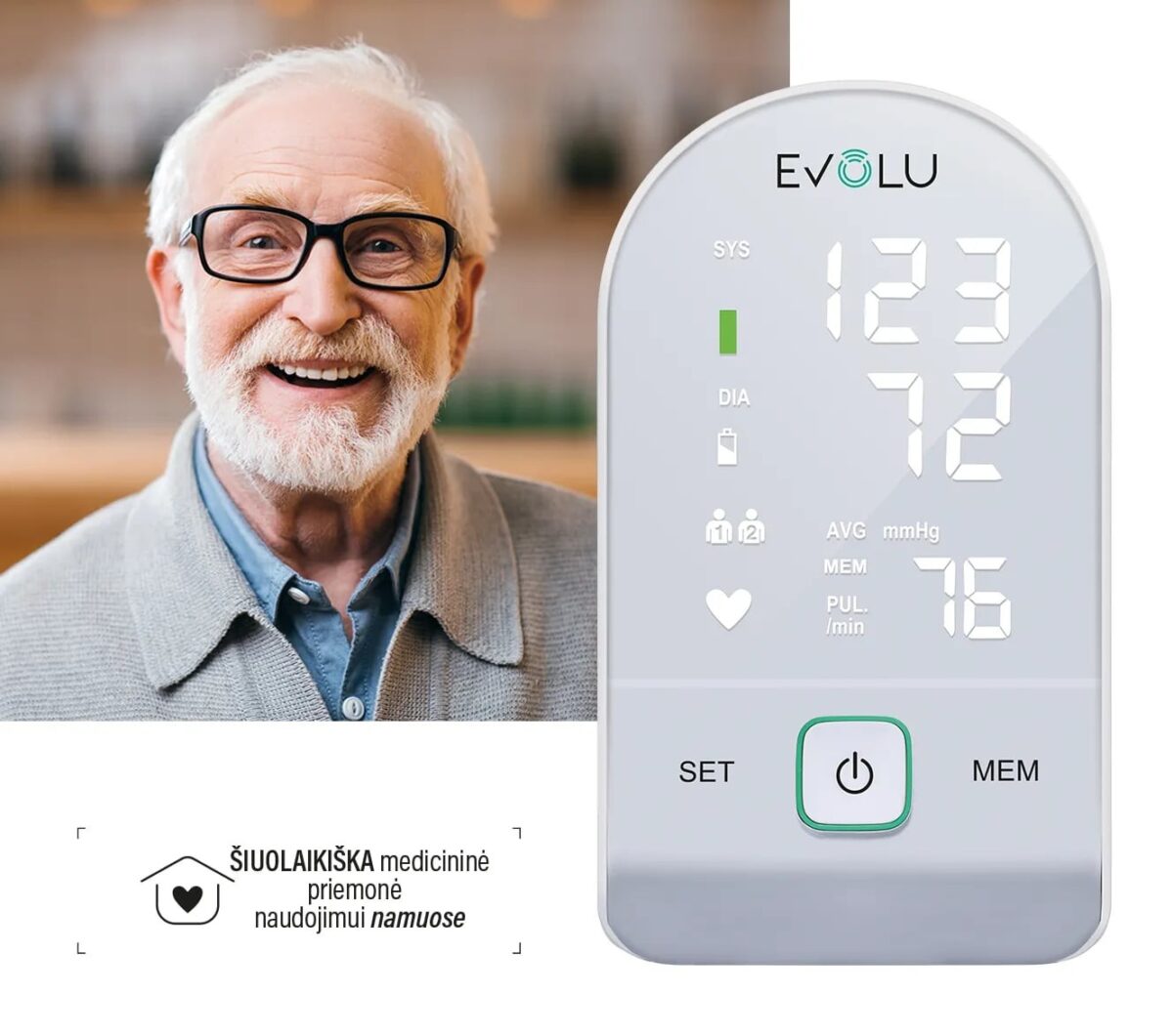 Žastinis kraujospūdžio matuoklis EVOLU Intelligent-1