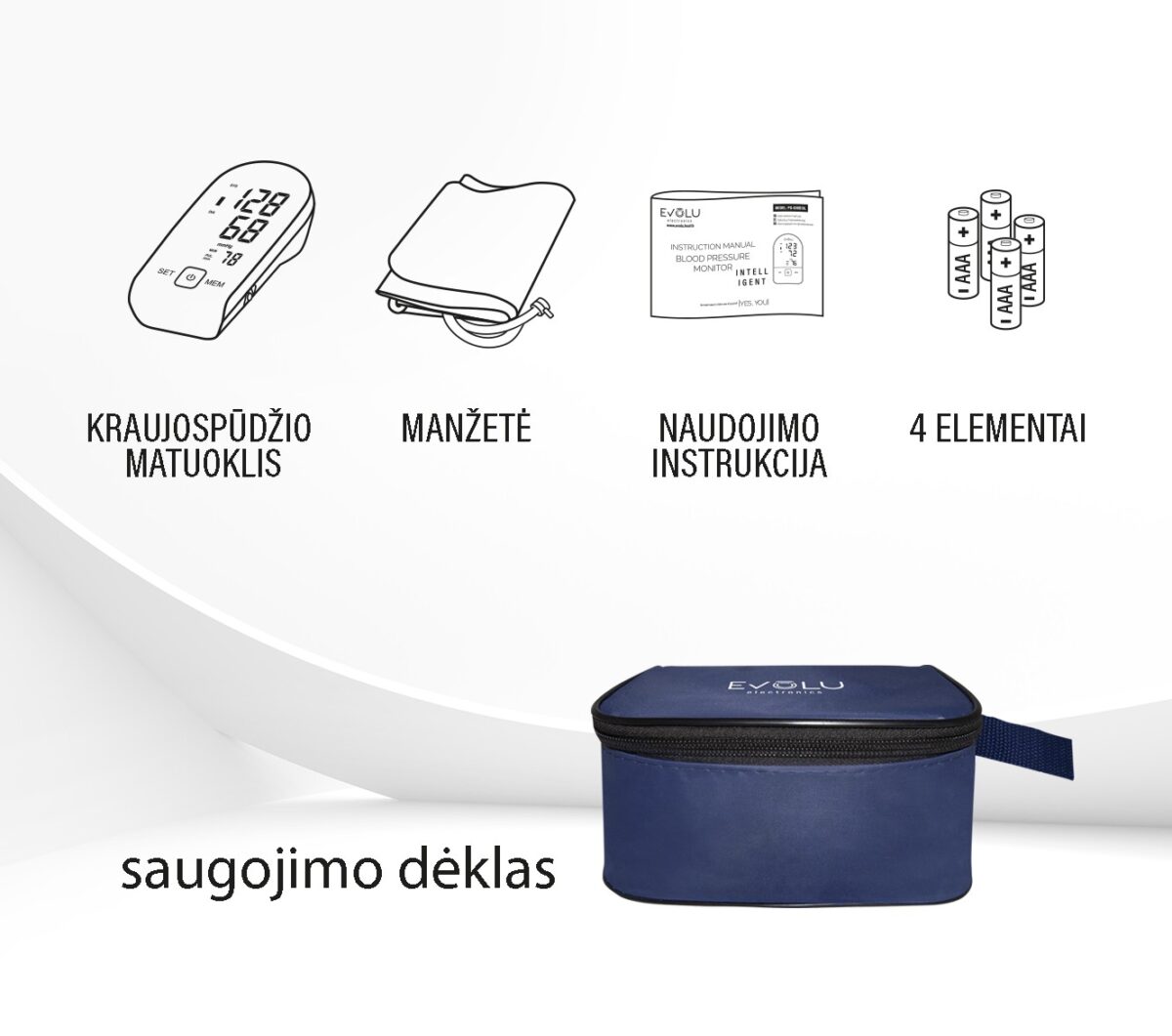 Žastinis kraujospūdžio matuoklis EVOLU Intelligent-6