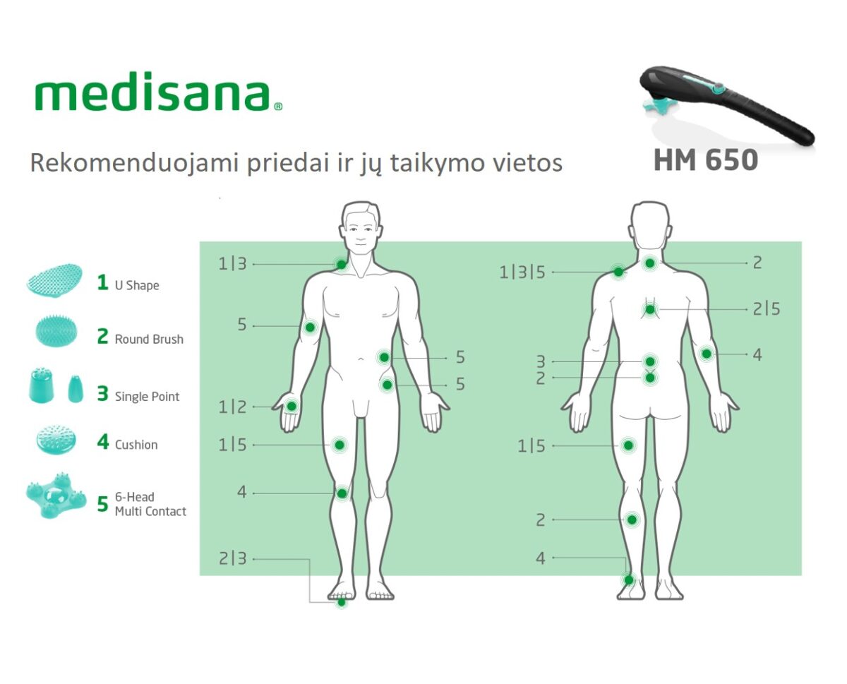Universalus rankinis masažuoklis Medisana HM 650-2