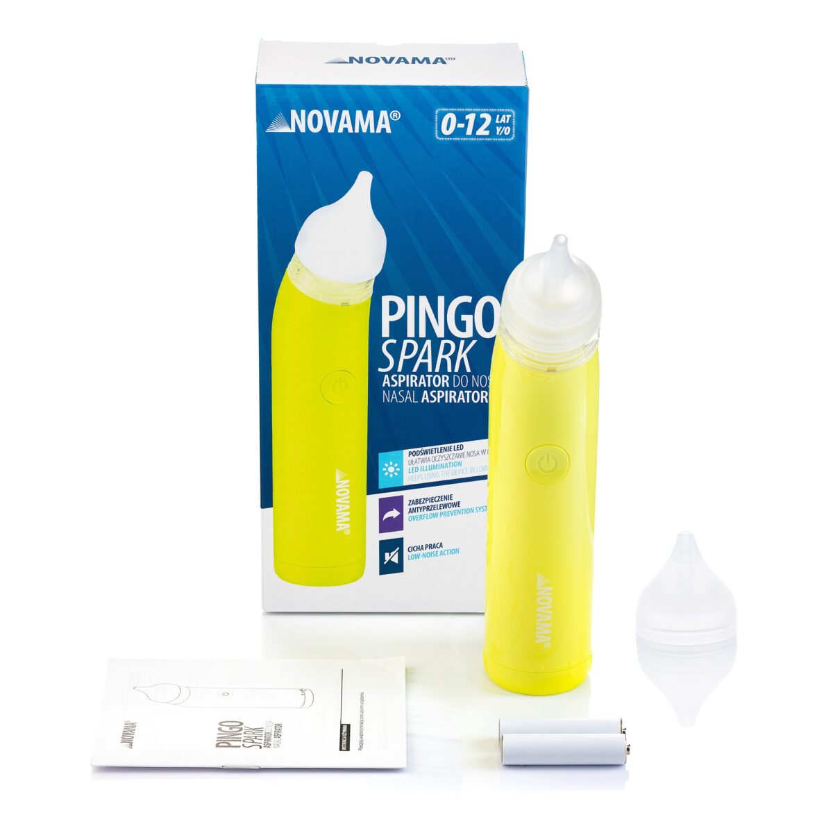 Nosies aspiratorius su pašvietimu Novama Pingo Spark Lime Green-5