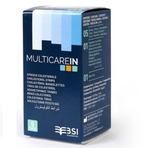 Cholesterolio kiekio kraujyje tyrimo juostelės multiCare-in N5 (5 vnt)