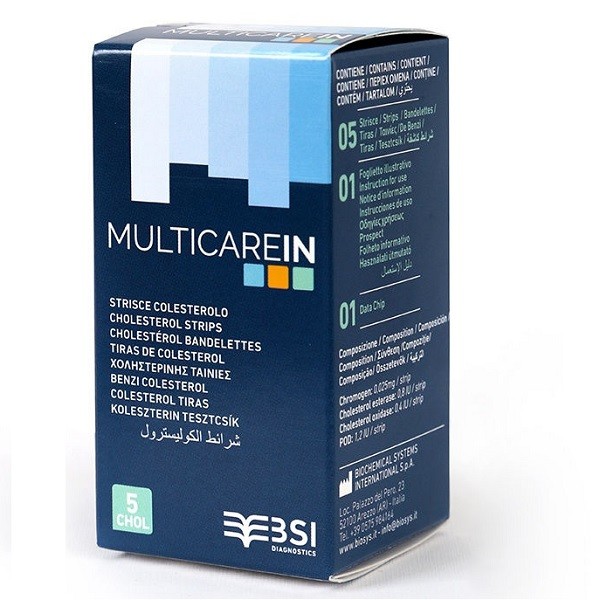 Cholesterolio kiekio kraujyje tyrimo juostelės multiCare-in N5 (5 vnt)