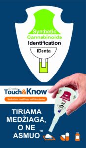 Sintetinių kanabinoidų (Spice) aptikimo testas Touch&Know
