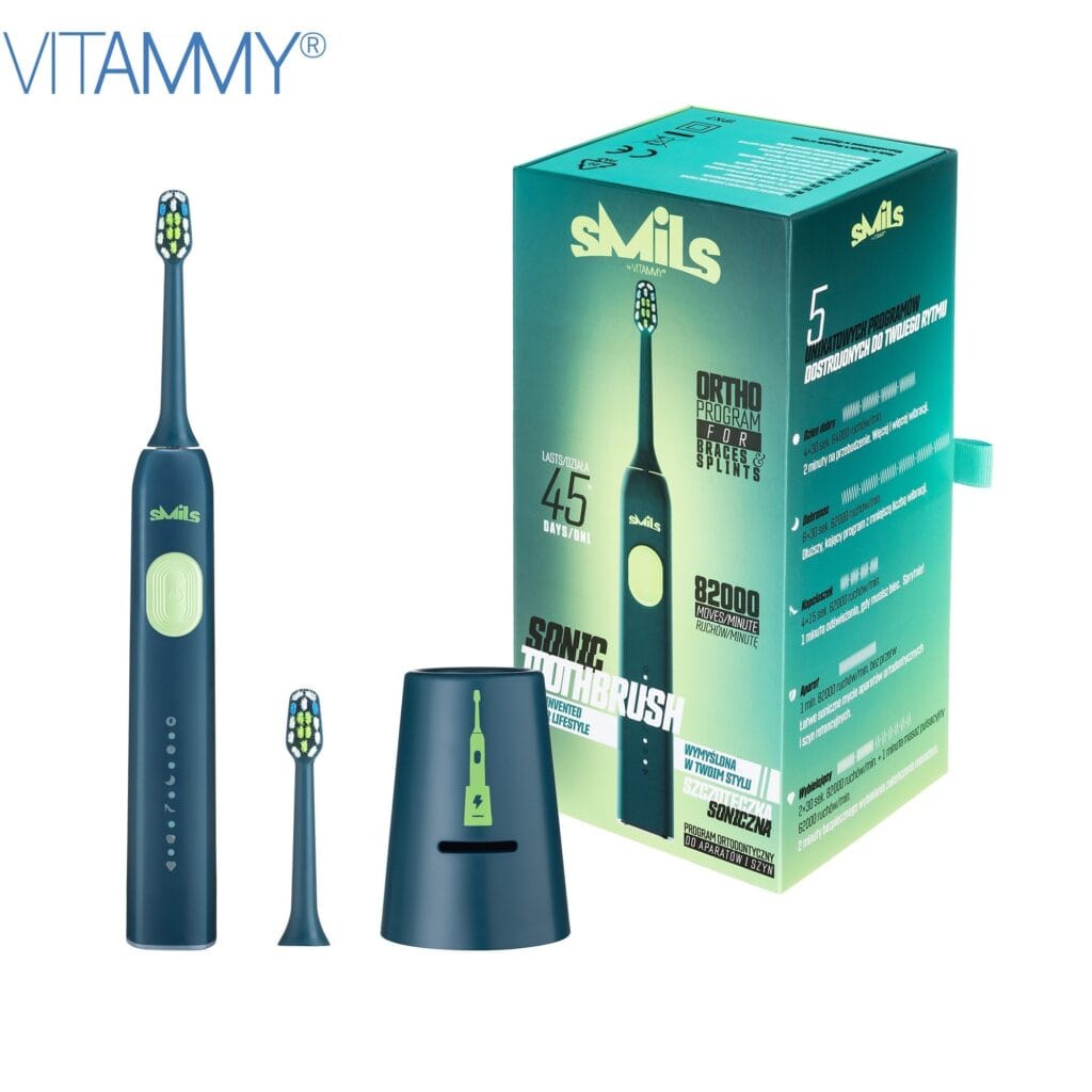 Elektrinis dantų šepetėlis Vitammy SMILS (žalias)