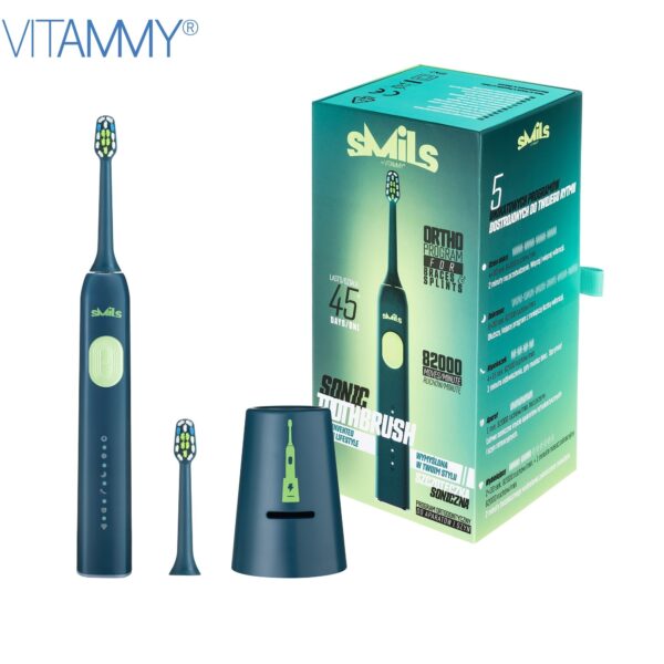 Elektrinis dantų šepetėlis Vitammy SMILS (žalias)