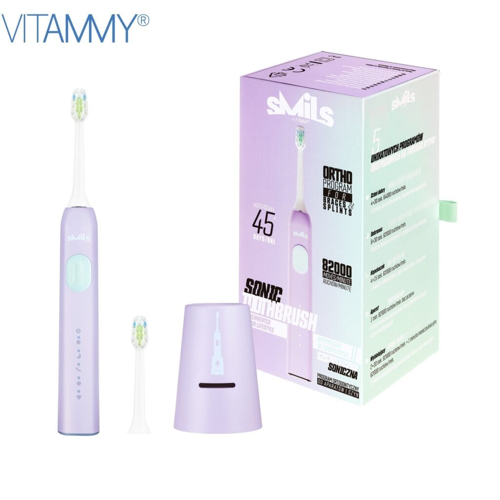 Elektrinis dantų šepetėlis Vitammy SMILS (alyvinė)
