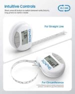 Išmanioji skaitmeninė kūno matavimo juosta su Bluetooth RENPHO Smart Tape Measure - Image 2