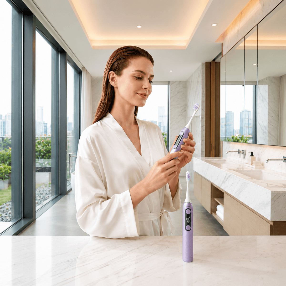 Elektrinis dantų šepetėlis Dreame Sonic E10F (Violetinis) - Image 9