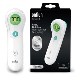 BRAUN BNT300 – bekontaktinis ir kontaktinis kaktos termometras, greitas ir tikslus matavimas