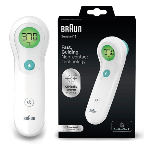 BRAUN BNT300 – bekontaktinis ir kontaktinis kaktos termometras, greitas ir tikslus matavimas